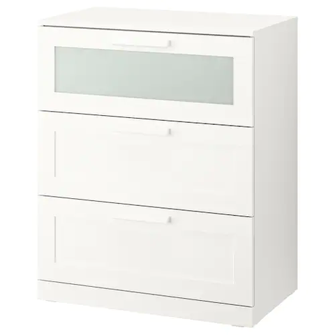 TỦ 3 NGĂN KÉO BRIMNES IKEA - TRẮNG 78x95 cm