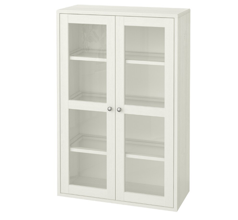 TỦ CÁNH KÍNH HAVSTA IKEA - TRẮNG 81x35x123 cm