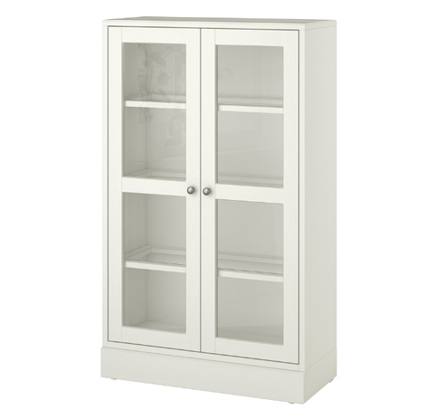 TỦ CÁNH KÍNH HAVSTA IKEA - TRẮNG 81x37x134 cm