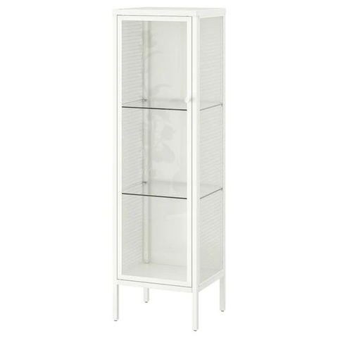 TỦ CÓ CỬA KÍNH BAGGEBO IKEA - TRẮNG 34x30x116 cm