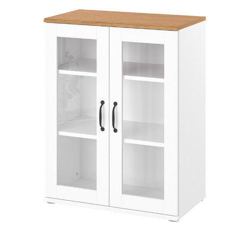 TỦ CÓ CỬA KÍNH SKRUVBY IKEA - TRẮNG 70x90 cm