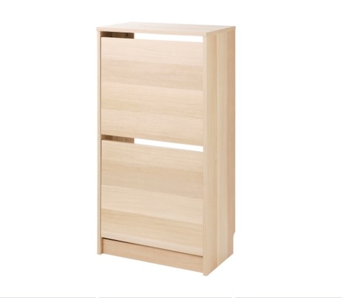 TỦ GIẦY 2 NGĂN BISSA IKEA - MÀU SỒI 49x28x93 cm