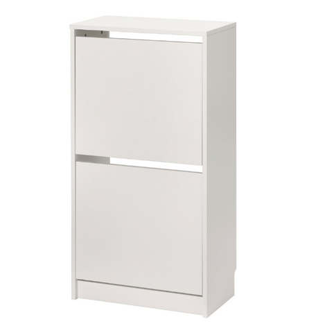 TỦ GIẦY 2 NGĂN BISSA IKEA - TRẮNG 49x28x93 cm