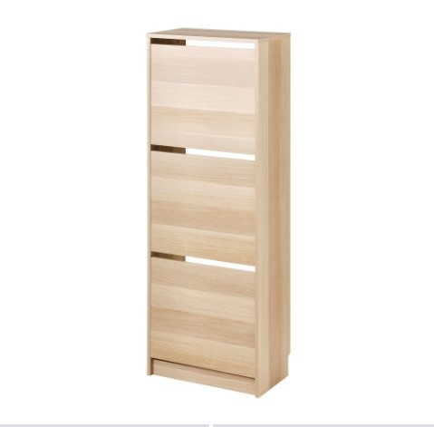 TỦ GIẦY 3 NGĂN BISSA IKEA - MÀU SỒI 49x28x135 cm