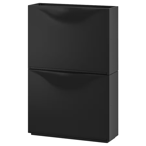 TỦ GIÀY NHỰA TRONES IKEA - ĐEN 52x18x39 cm