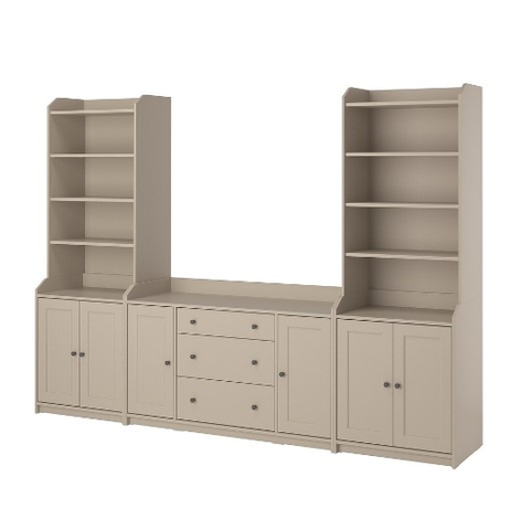 TỦ KỆ KẾT HỢP LƯU TRỮ HAUGA IKEA - BE 279x46x199 cm