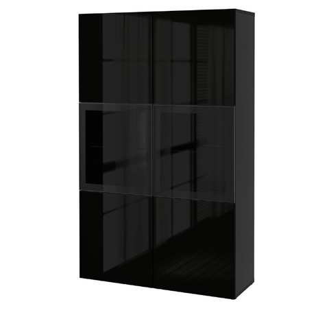 TỦ LƯU TRỮ CÓ CỬA BESTÅ IKEA - ĐEN NÂU 120x42x193 cm