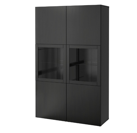 TỦ LƯU TRỮ CÓ CỬA BESTÅ IKEA - NÂU ĐEN 120x42x193 cm