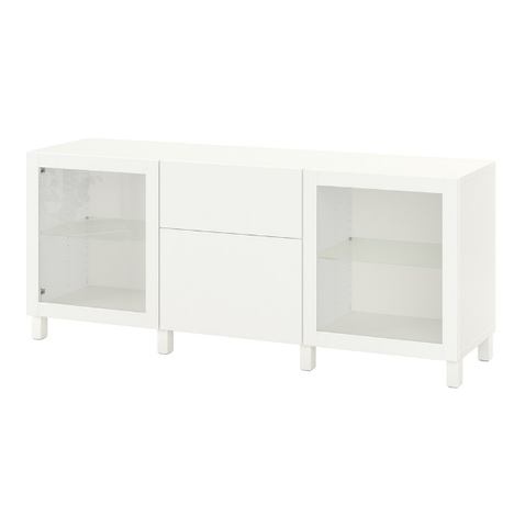 TỦ LƯU TRỮ CÓ NGĂN KÉO BESTÅ IKEA - TRẮNG TRONG 180x42x74 cm