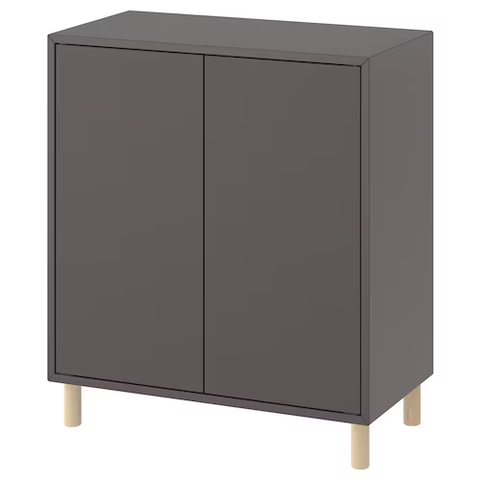 TỦ LƯU TRỮ CÓ CHÂN EKET IKEA - XÁM ĐẬM 70x35x80 cm