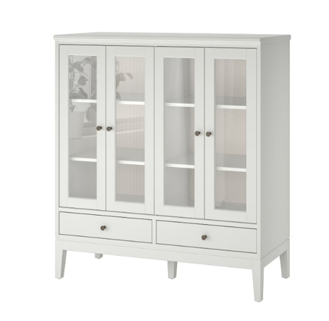 TỦ LƯU TRỮ CỬA CÁNH KÍNH IDANÄS IKEA - TRẮNG 121x50x135 cm