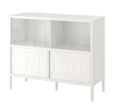 TỦ LƯU TRỮ CỬA TRƯỢT KALKNÄS IKEA - TRẮNG 121x43x98 cm