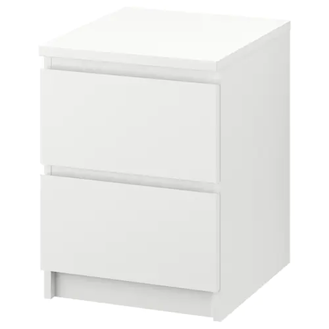 TỦ 2 NGĂN KÉO MALM IKEA - TRẮNG 40x55 cm