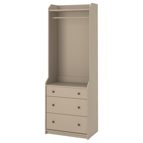 TỦ QUẦN ÁO MỞ 3 NGĂN KÉO HAUGA IKEA - BE 70x199 cm