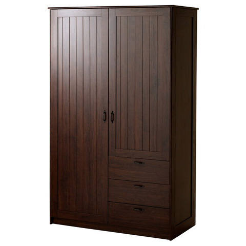 TỦ QUẦN ÁO MUSKEN IKEA - NÂU 124x60x201 cm