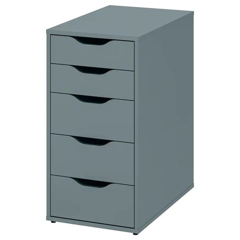 TỦ NGĂN KÉO ALEX IKEA - XANH XÁM 36x70 cm