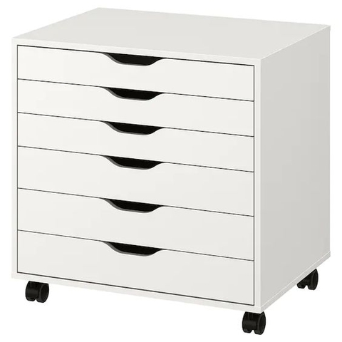 TỦ NGĂN KÉO CÓ BÁNH XE ALEX IKEA - TRẮNG 67x66 cm