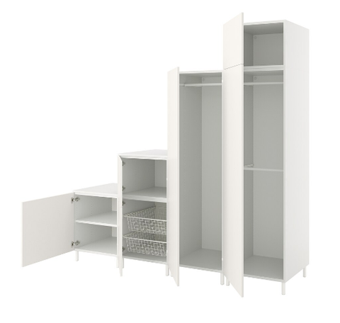 TỦ QUẦN ÁO 6 CÁNH PLATSA IKEA - TRẮNG 240x57x231 cm