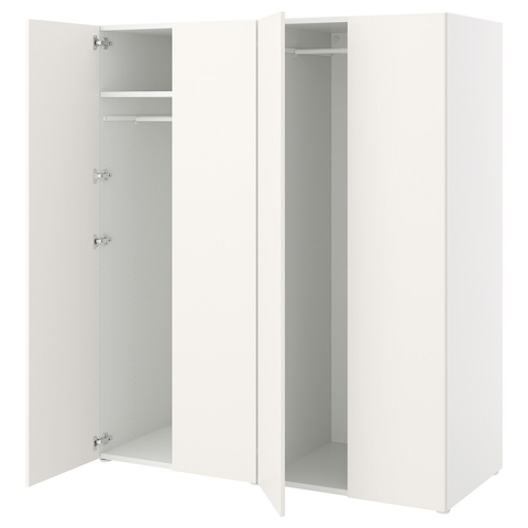 TỦ QUẦN ÁO 4 CÁNH PLATSA IKEA - TRẮNG 160x57x181 cm