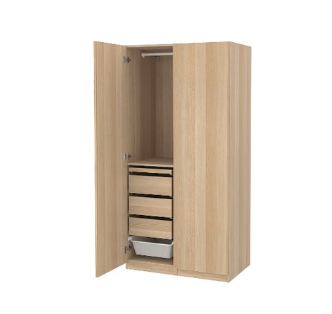 TỦ QUẦN ÁO KẾT HỢP 2 CÁNH PAX / FORSAND IKEA - MÀU SỒI 100x60x201 cm
