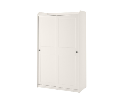 TỦ QUẦN ÁO CỬA TRƯỢT HAUGA IKEA - TRẮNG 118x55x199 cm