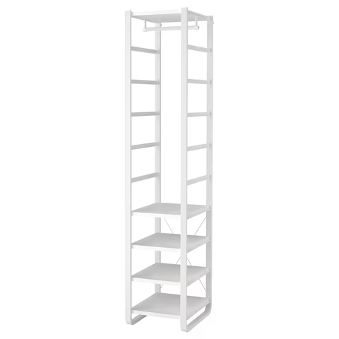 TỦ QUẦN ÁO MỞ KẾT HỢP ELVARLI IKEA - TRẮNG 44x55x216 cm