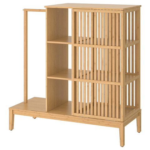 TỦ QUẦN ÁO MỞ CÁNH LÙA NORDKISA IKEA - TRẮNG 120x123 cm