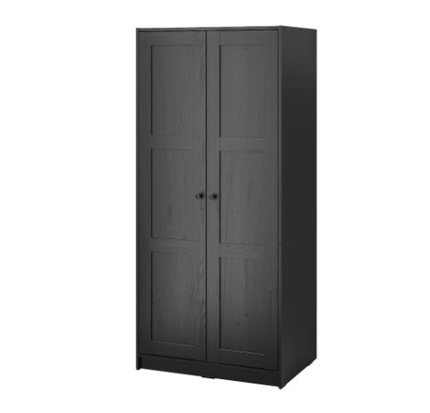 TỦ QUẦN ÁO 2 CÁNH RAKKESTAD IKEA - NÂU ĐEN 79x176 cm