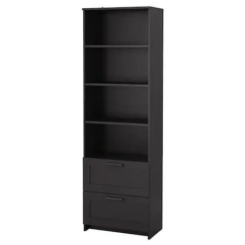 TỦ SÁCH CAO BRIMNES IKEA - ĐEN 60x190 cm