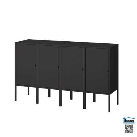 TỦ SẮT LIXHULT IKEA - Màu đen (140x35x82 cm)