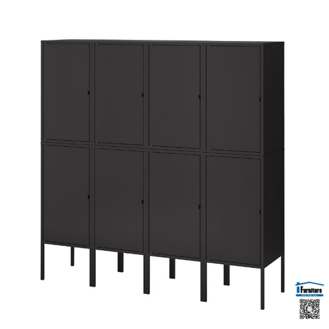TỦ SẮT LIXHULT IKEA - Màu đen (140x35x142 cm)