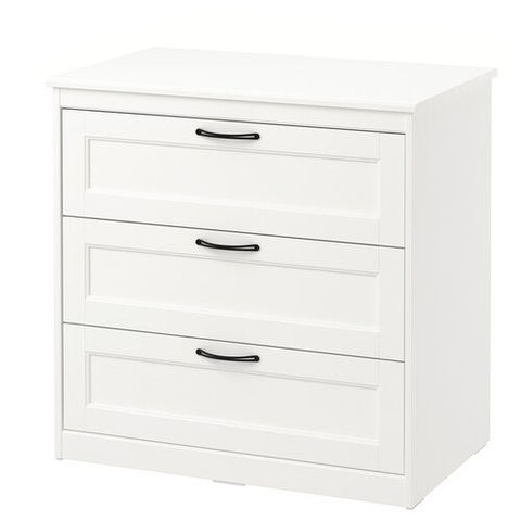 TỦ 3 NGĂN KÉO SONGESAND IKEA - TRẮNG 82x81 cm
