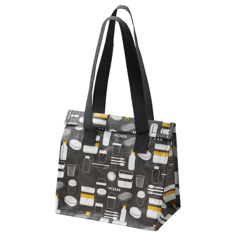 TÚI ĐỰNG HỘP CƠM FLADDRIG IKEA - HOA VĂN XÁM 25x16x27 cm