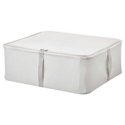 TÚI HỘP ĐỰNG ĐỒ HEMMAFIXARE IKEA - SỌC KẺ XÁM 44x51x19 cm