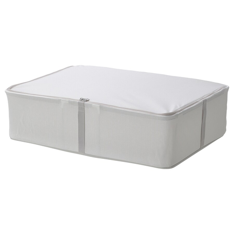 TÚI HỘP ĐỰNG ĐỒ HEMMAFIXARE IKEA - SỌC KẺ XÁM 69x51x19 cm