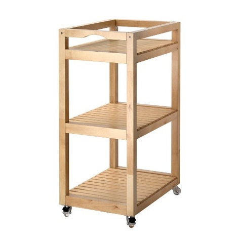 XE ĐẨY MOLGER IKEA - MÀU GỖ 33x47x76 cm