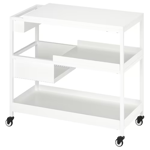 XE ĐẨY ĐỂ ĐỒ TROTTEN IKEA - TRẮNG 80x40 cm
