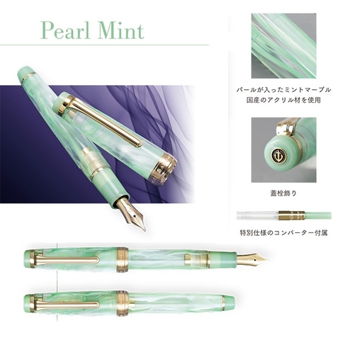 VEILIO FOUNTAIN PEN PEARL MINT 21K 11-5045