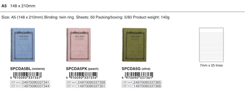 SỔ TAY NIPPON NOTE CD TWIN RING A5 SPCDA5