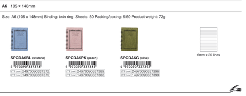 SỔ TAY NIPPON NOTE CD TWIN RING A6 SPCDA6