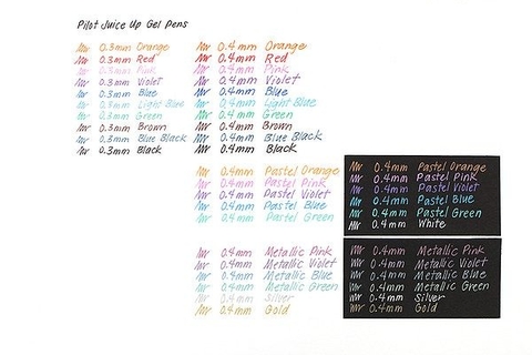 VỈ 6 BÚT BI PILOT JUICE UP 0.4MM
