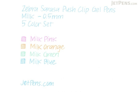 SET 3 BÚT ZEBRA SARASA CLIP MILKY