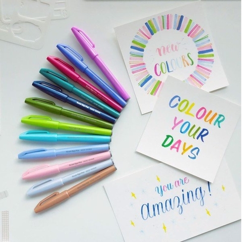 BÚT PENTEL FUDE TOUCH BRUSH SIGN PEN - NEW COLORS