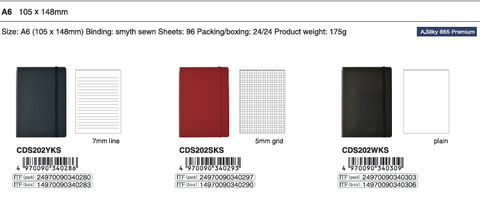 SỔ TAY NIPPON NOTE PREMIUM C.D HARD COVER A6 CDS202