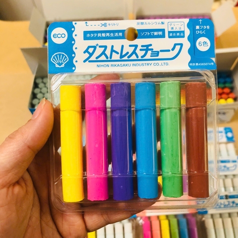 HỘP 6 VIÊN PHẤN KHÔNG BỤI NIHON RIKAGAKU DUSTLESS CHALK DCC-6