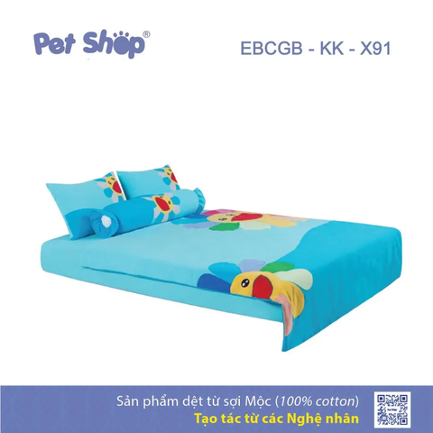 Bộ chăn ga gối (bọc) Hoa Kiki Kaikai( 1m6x2m)
