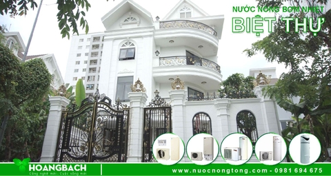 Biệt thự mới xây có nên lắp Máy nước nóng tổng Bơm nhiệt không?