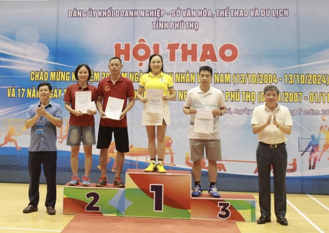 Công ty cổ phần Bia Sài Gòn - Phú Thọ tham gia Hội thao chào mừng kỷ niệm Ngày thành lập Đảng bộ Khối Doanh nghiệp tỉnh Phú Thọ