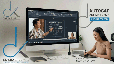 Học AutoCAD Online 1 Kèm 1 Cho Người Mới Bắt Đầu | Cấp Tốc 2026