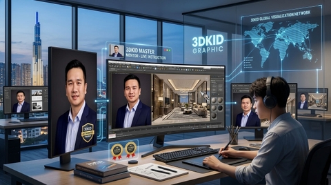 Khóa Học 3ds Max Online 1 Kèm 1 | Diễn Họa Kiến Trúc Đỉnh Cao 2026